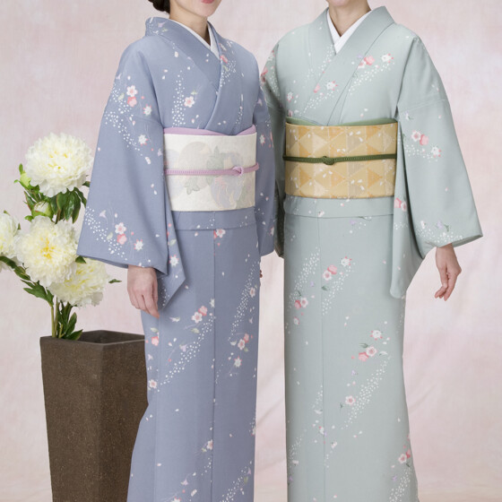 【NEW】単衣着物四季花サムネイル