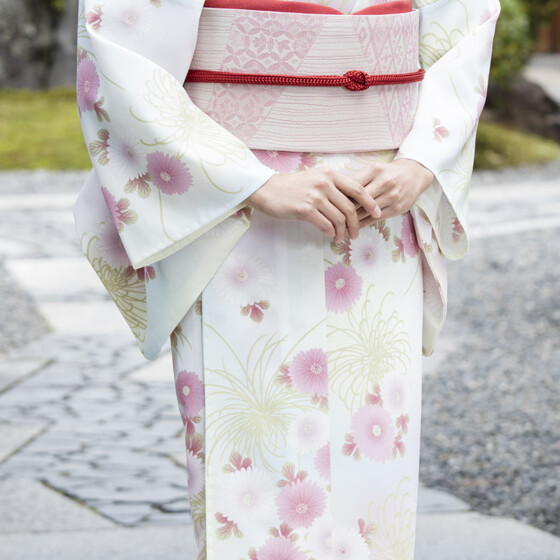 【NEW】単衣着物華菊・桃色サムネイル