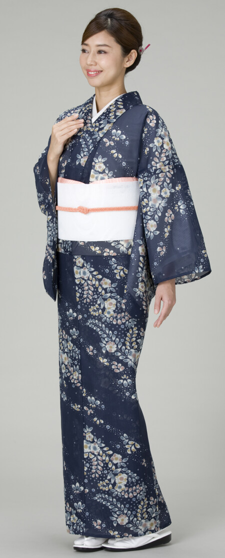 【NEW】駒絽着物辻が花調・紫紺