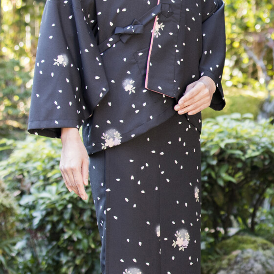 【NEW】 Dタイプ二部式着物・蛍桜・黒サムネイル