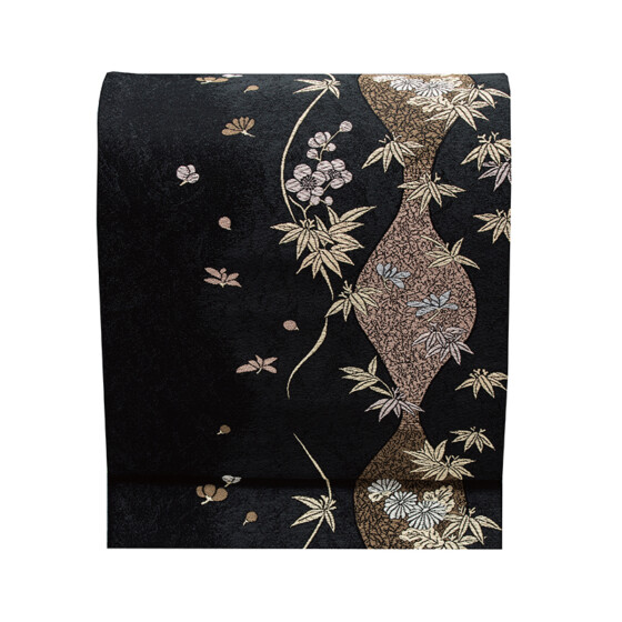 【NEW】京袋帯瓢箪四季花・黒サムネイル