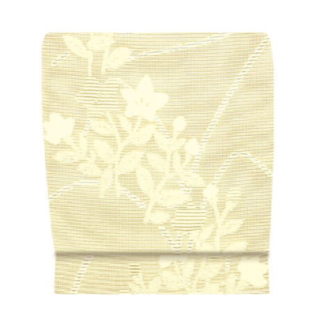 夏用名古屋帯　桔梗　クリーム