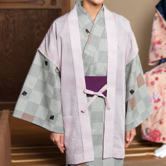 夏用陣羽織（花びらあられ・ピンク）サムネイル