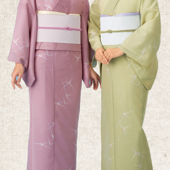 駒絽着物　燕草サムネイル