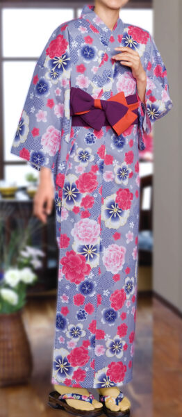 リネン浴衣（桜づくし）