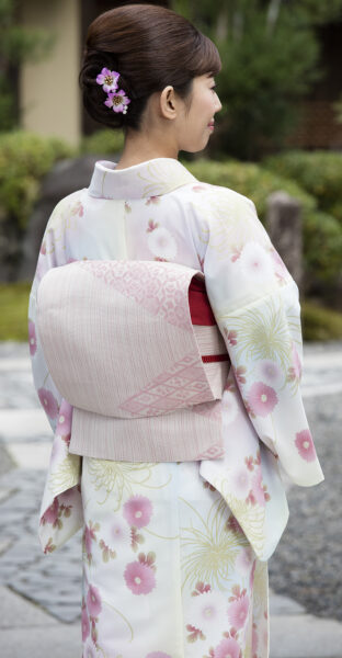 京袋帯_切れ取り小紋_ピンク