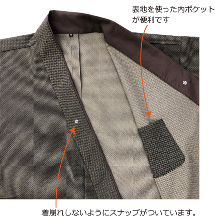 作務衣（衿元）